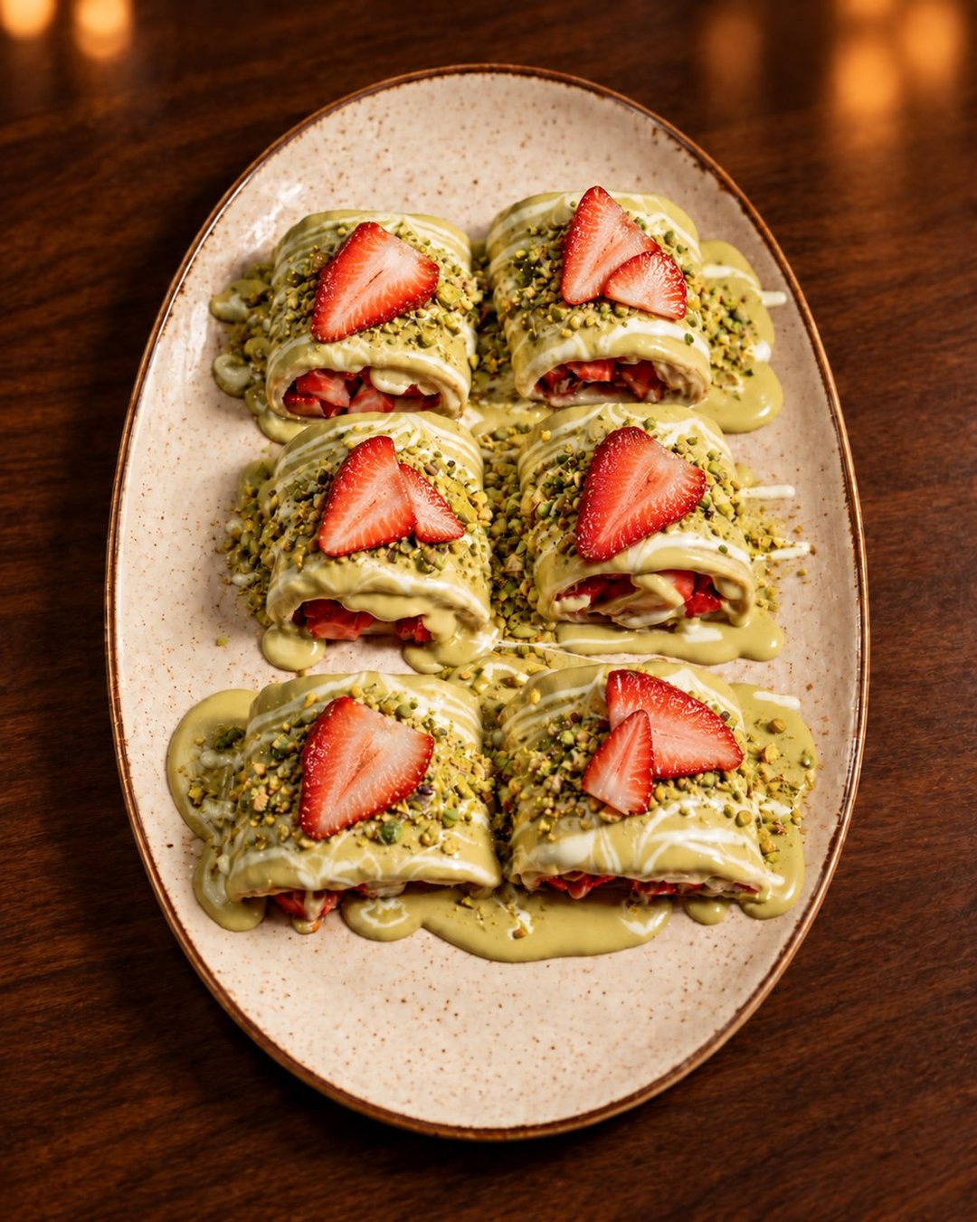 Pistachio Crêpe Roll